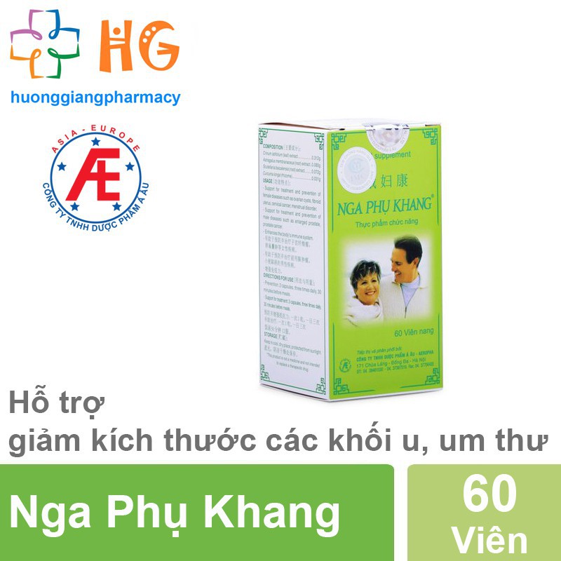 Nga Phụ Khang - viên uống ngừa u xơ tử cung , u nang buồng trứng (Hộp 60 Viên)