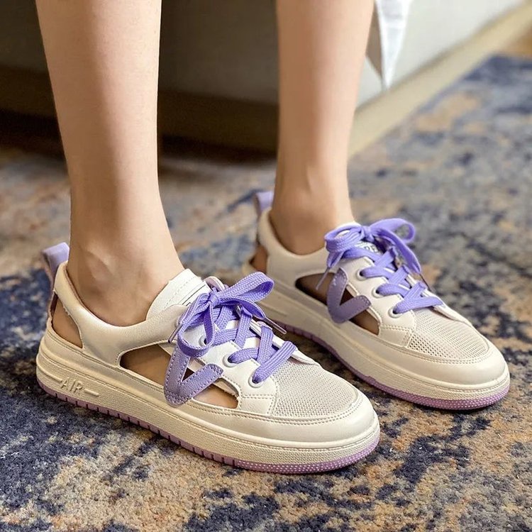 Tikp Giày thể thao MS0816 đế mềm thoải thời trang mùa hè dành cho nữ với 3 màu tuỳ chọn size 35-40