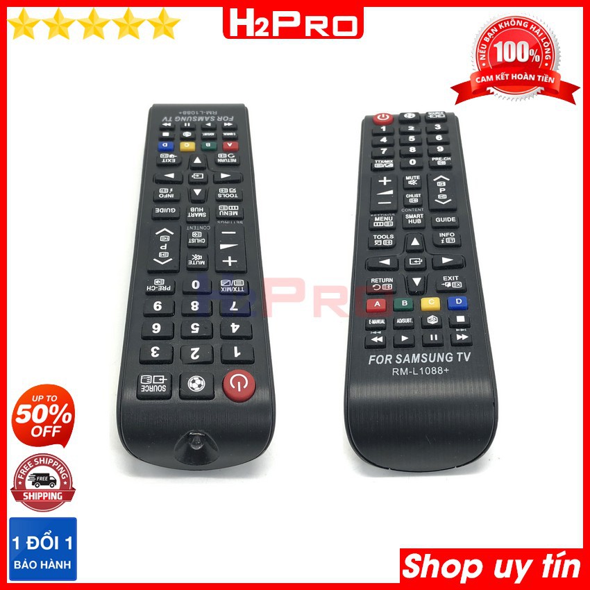 Điều khiển dùng cho tivi SAMSUNG RM-L1088+ H2Pro sử dụng tốt (1 chiếc), remote cho tv LED-SMART SAMSUNG giá rẻ (tặng đôi