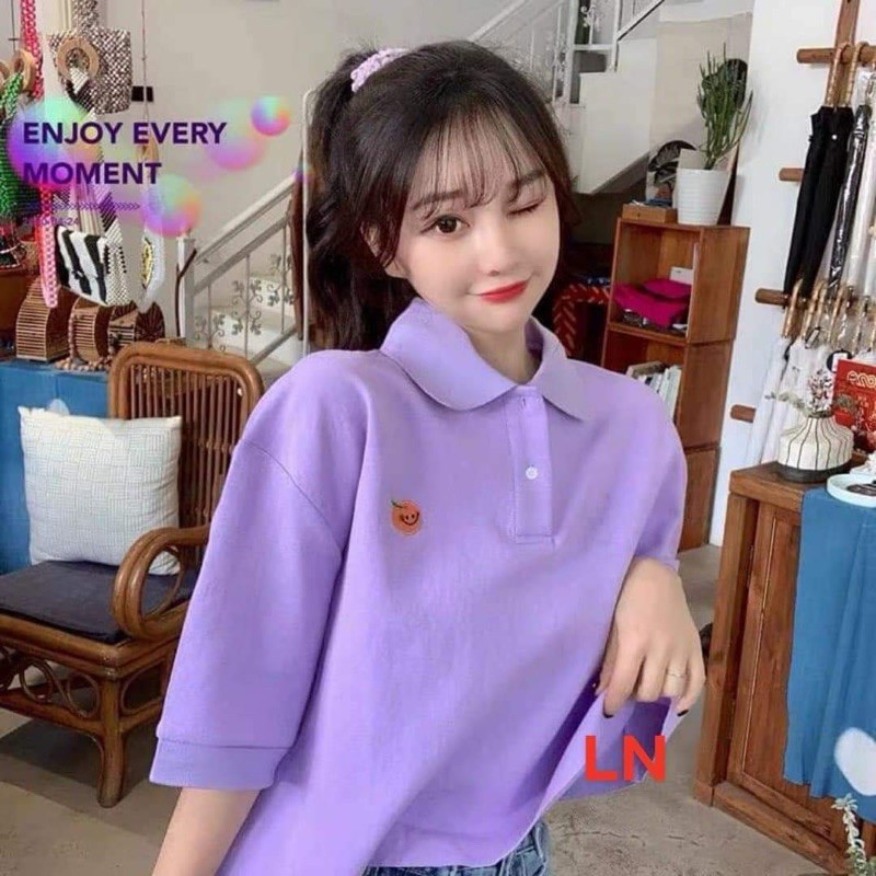 Áo CROPTOP quả cam mặt cười LN11