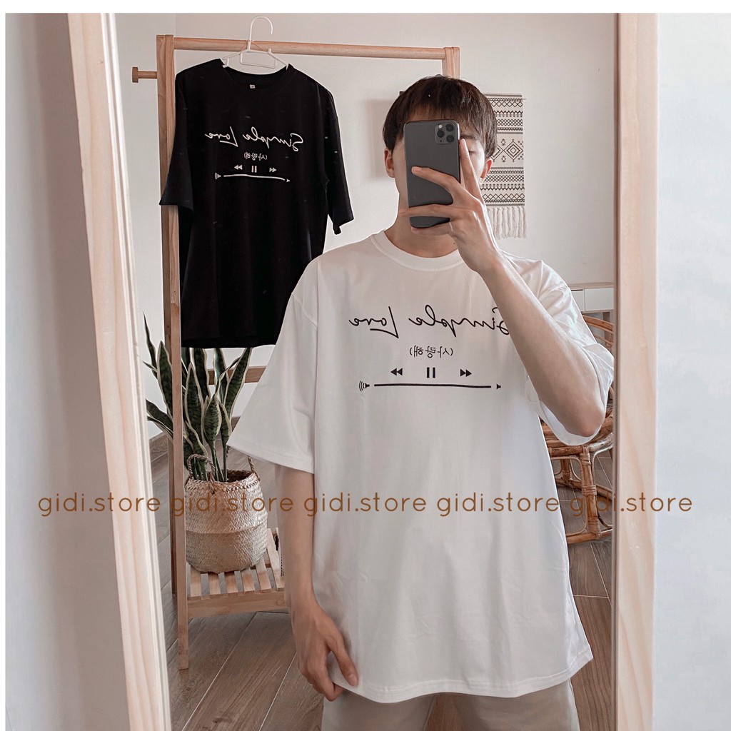 Áo Thun Simple Love tay lỡ Nam Nữ Unisex cổ tròn in chữ 💥 áo phông ngắn tay không cổ ảnh thật, không nhăn | BigBuy360 - bigbuy360.vn