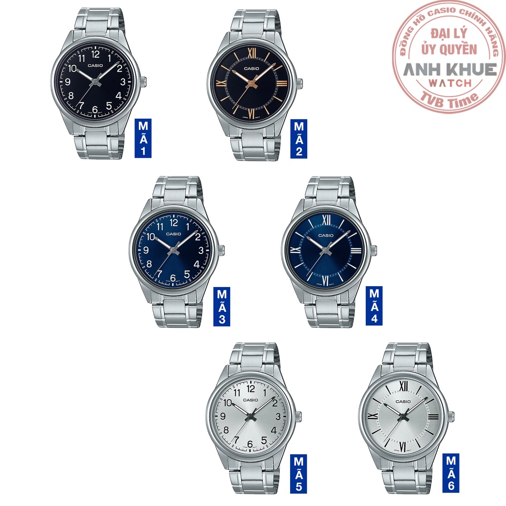 Đồng hồ nam dây kim loại Casio Standard chính hãng Anh Khuê MTP-V005 Series