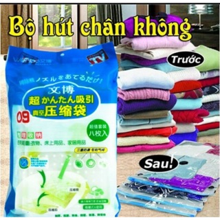 Combo 2 túi hút chân không kèm bơm tay loại đẹp