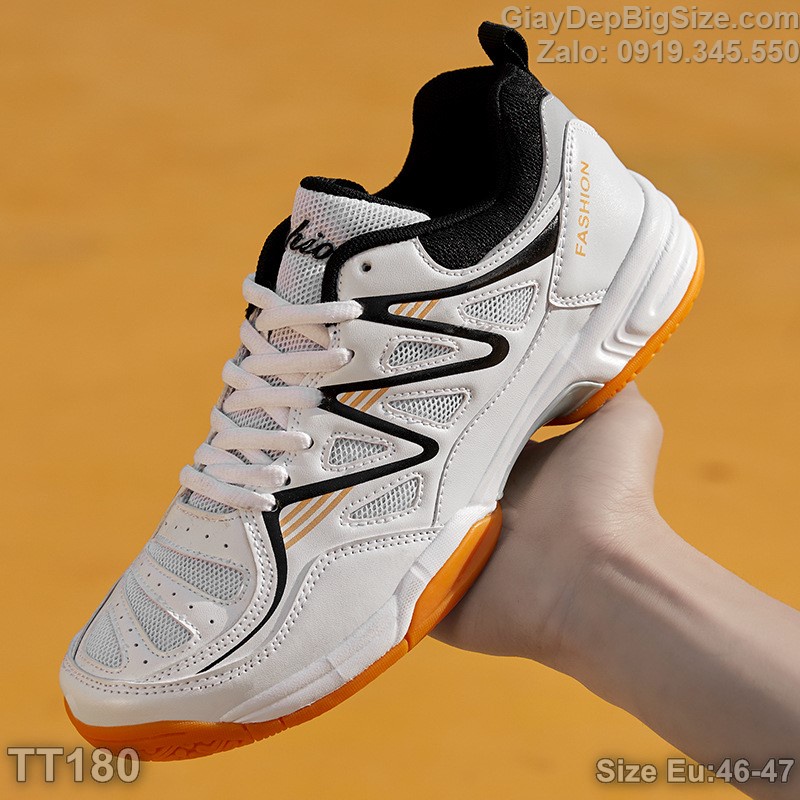 Giày chơi cầu lông tennis bóng chuyền, giày tập thể thao big size cỡ lớn Eu:46-47 cho nam chân to