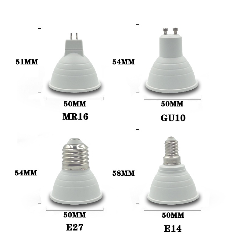 Bóng Đèn led COB E27 E14 GU10 MR16 6W 220V 230V 240V Siêu Sáng Chất Lượng Cao
