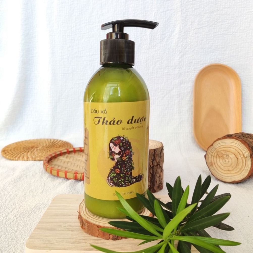 Dầu xả Thảo Dược Organic  Hàng Chính Hãng  Dầu Xả Nha Đam &amp; Dầu Dừa Siêu Mềm Mượt Cho Mái Tóc - Chai 300ml