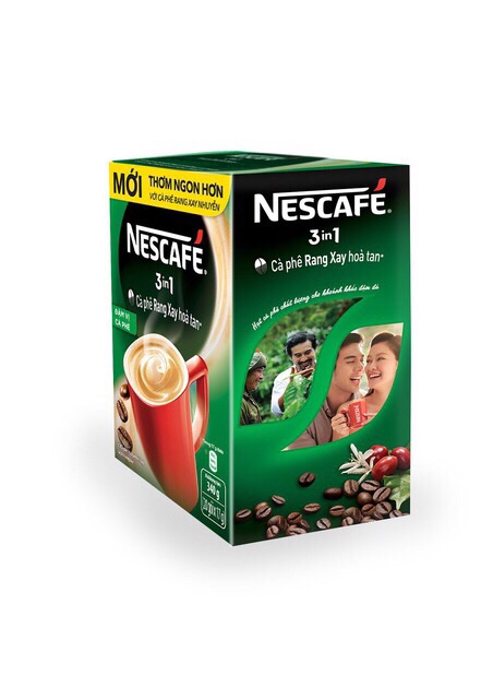 Hộp 20 Gói NesCafe 3.1 Rang Xay Đậm Vị Cafe 340gr Xanh