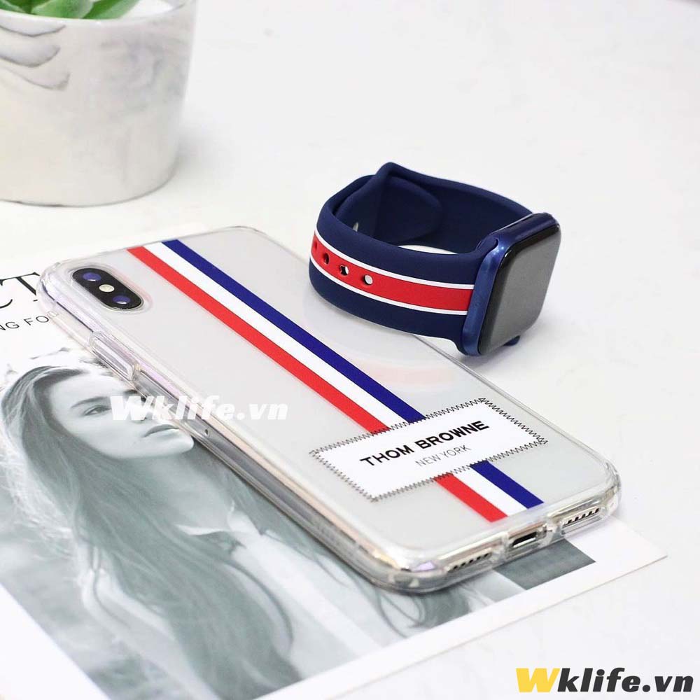 Ốp iPhone Chống Sốc Likgus Thom Browne New York Viền Dẻo Mặt  Lưng PC Cứng Cực Đẹp