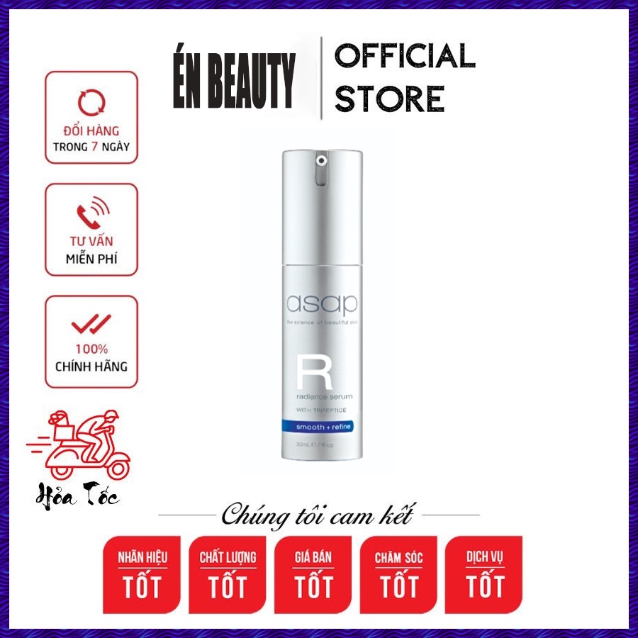 Asap Radiance Serum - Tinh Chất Ngừa Lão Hoá Biomimetic Tripeptide, Hỗn Hợp AHA/BHA Dưỡng Sáng Và Giảm Mụn