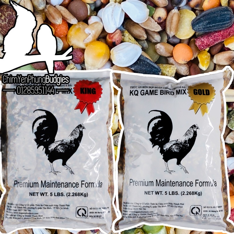 Ngũ cốc dinh dưỡng Game Bird KQ cho gà đá (túi nguyên seal 2,268kg).