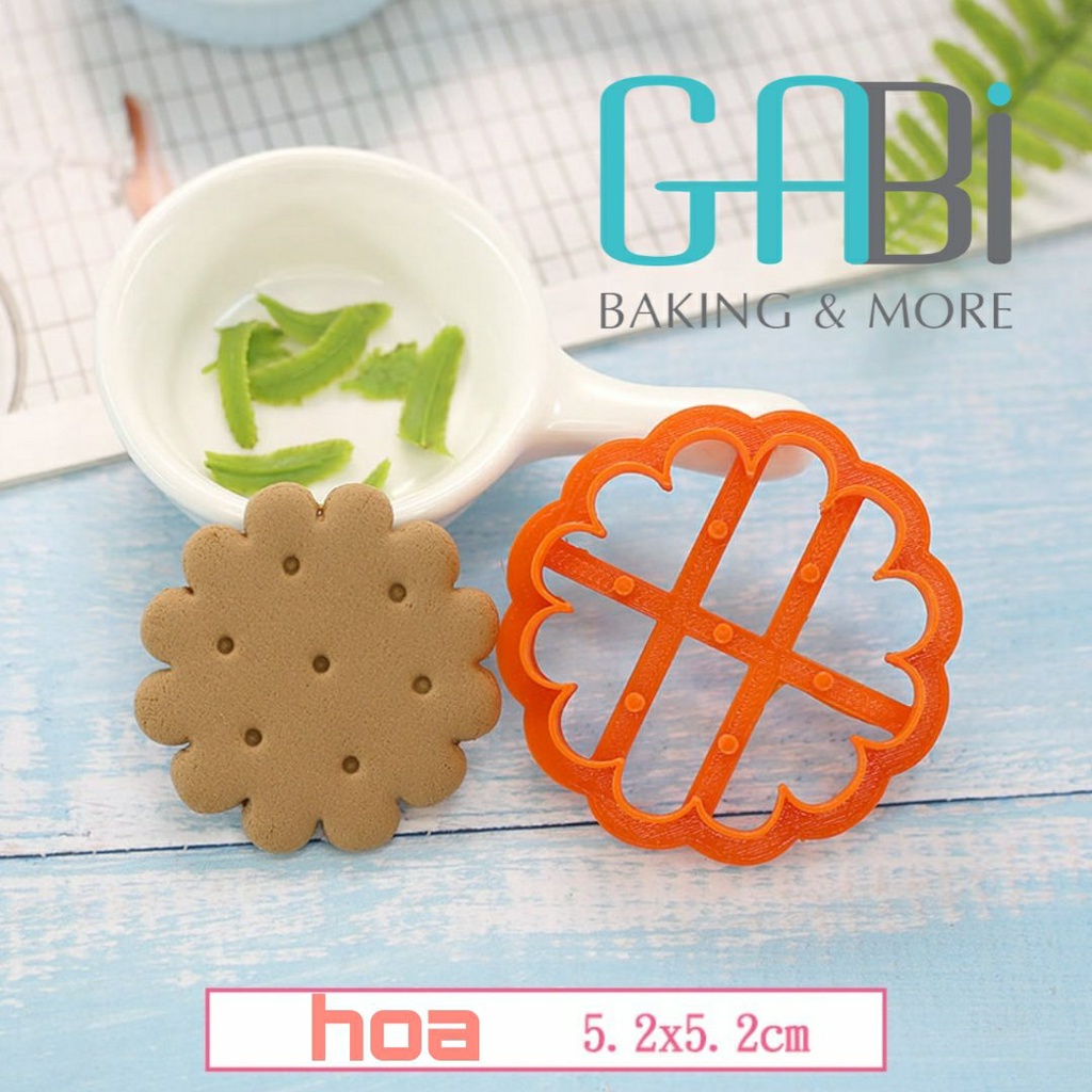 [Có sẵn] Khuôn nhấn cookie nhựa hình cơ bản