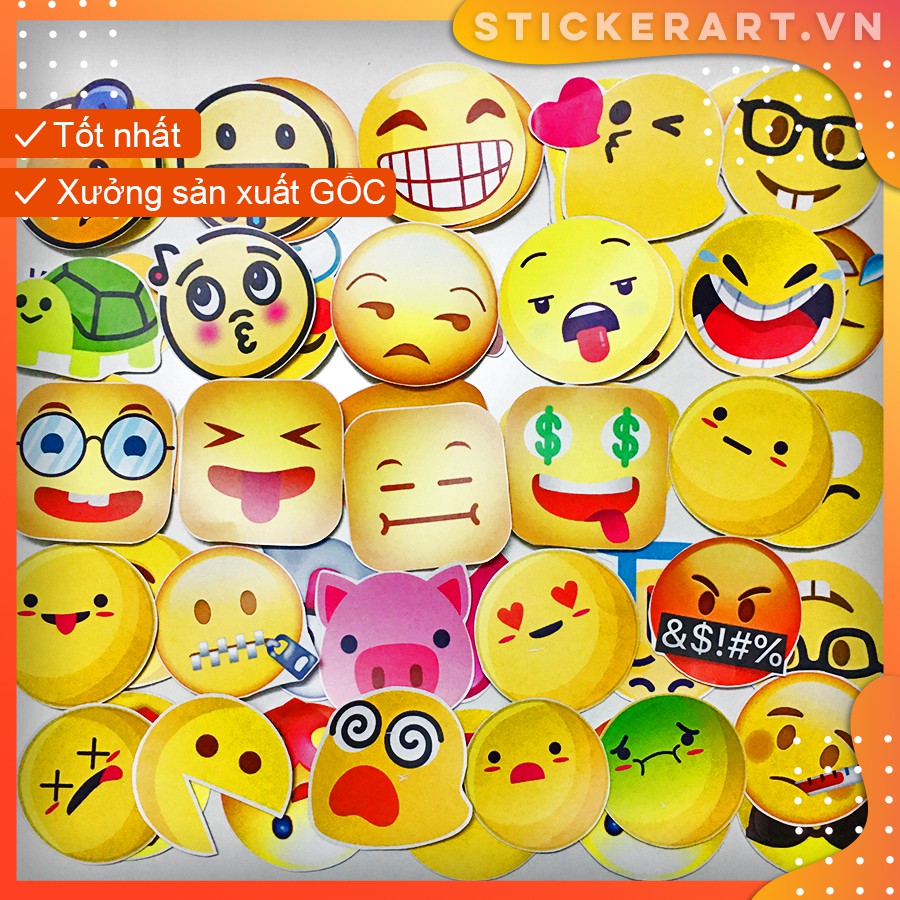 [EMOJI] 102 Sticker chống nước/ trang trí,dán xe laptop mũ bảo hiểm vali...