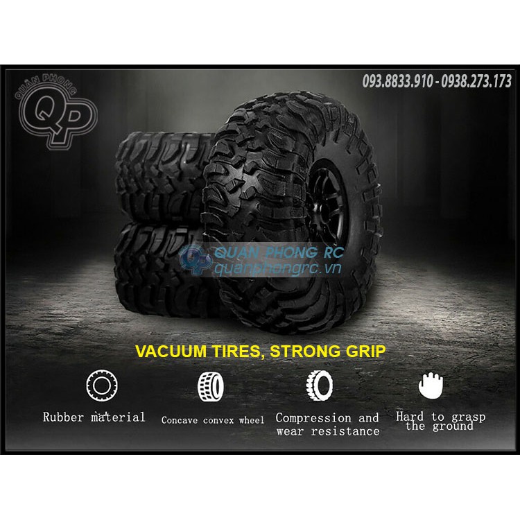 Xe điều khiển MN99S D90S 2.4G 4WD 1:12 RC Car 2 Cầu Có LED