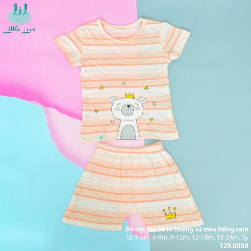 [Lil litte love chính hãng] XẢ KHO Bộ cộc Lil litte love gấu cho bé