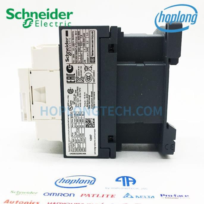 [CHÍNH HÃNG] LC1D12M7 Khởi động từ Schneider 12A 3 pha điện áp 220VAC