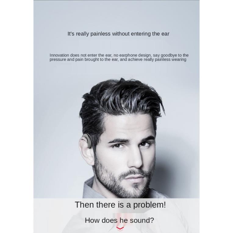 Tai nghe bluetooth Thế Hệ Mới 2021 - Thiết Kế Móc Vành Tai - Đi Xe Máy - Tránh Giảm Đau Tai - Trẻ Trung Năng Động