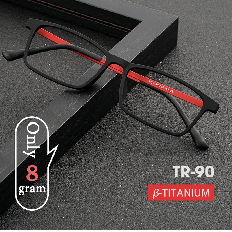 Kính Cận Siêu Nhẹ TR90 TR90 Chống Tia UV400 Thời Trang Cho Nam Và Nữ (0.5-50) Đến 66(-600)