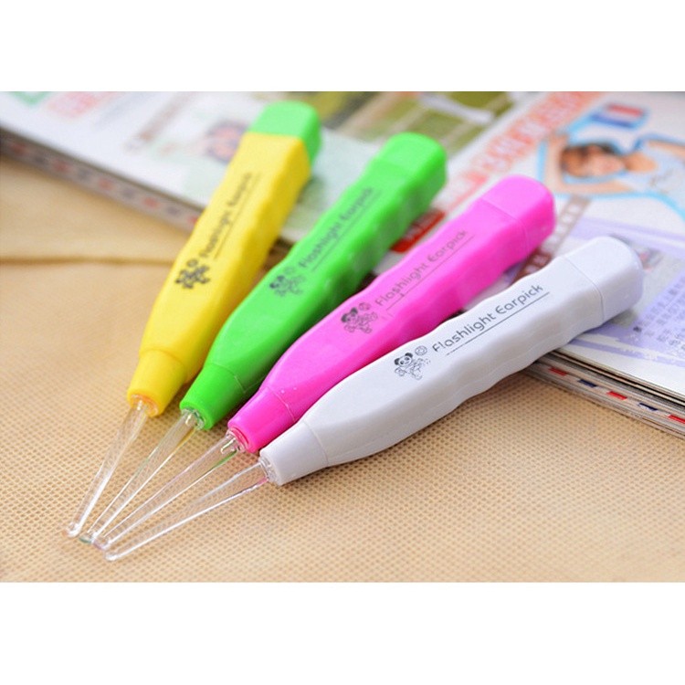 Cây lấy ráy tai có đèn phát sáng - Ngoáy tai có đèn 3 đầu cho bé và người lớn