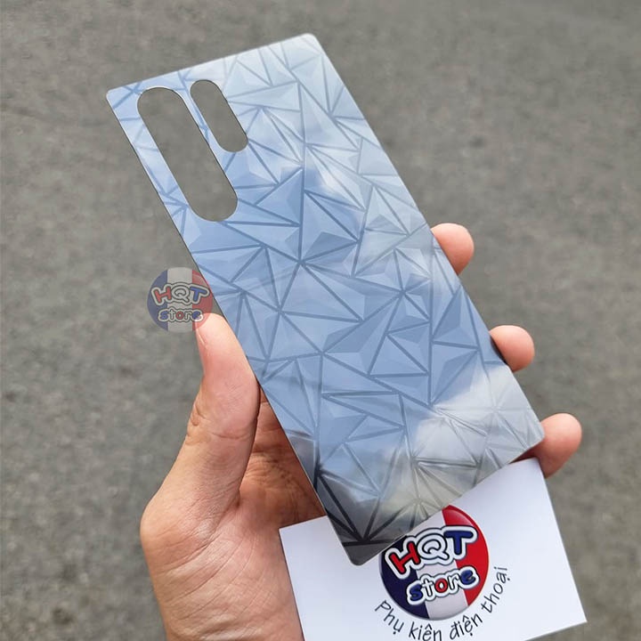 Miếng dán mặt lưng 3D vân kim cương cho S22 Ultra / S22 Plus / S22 trong suốt