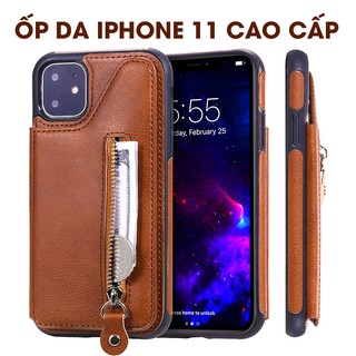 Ốp da iPhone 11, 11 Pro, 11 Pro Max kiêm ví kéo đa năng - Shop HTM2000