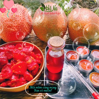 Dưỡng Môi Lip balm Gấc 15 gr - Tinh Dầu Hà Na - Dưỡng Ẩm Mềm Môi - Giảm thâm môi