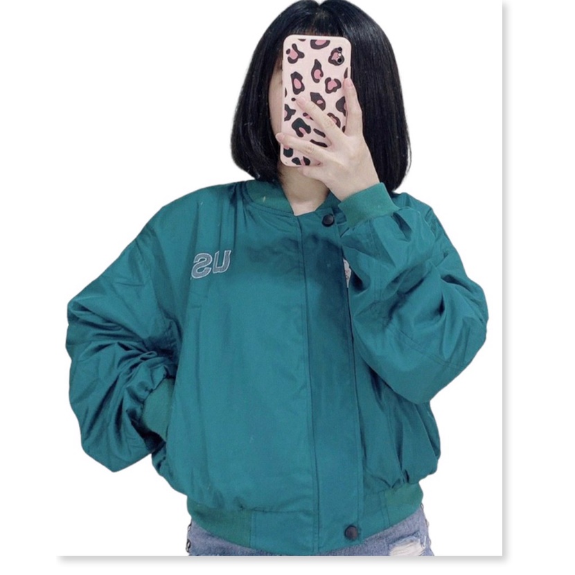 Áo Khoác Bomber Nữ Form Lỡ