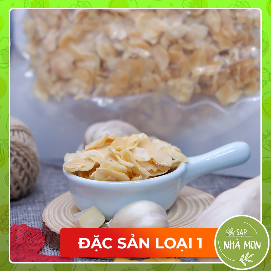 250g - Tỏi Sấy Khô - Tỏi Thái Lát Sấy Khô - Đặc Sản Hành Tỏi Kinh Môn Hải Dương - Tỏi Ta Khô Sấy