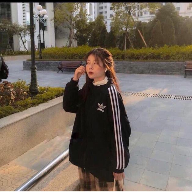 [RẺ VÔ ĐỊCH] Áo Khoác Nỉ Nữ 3 Sọc Tay