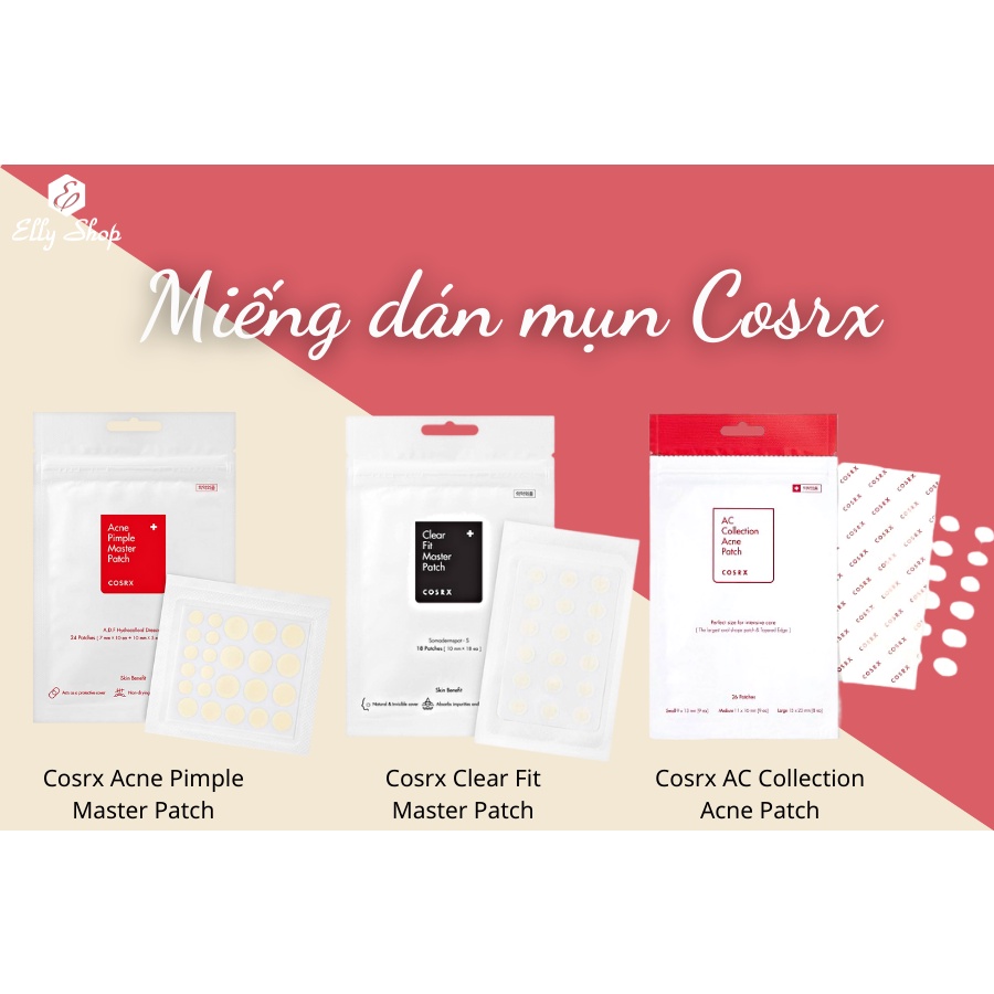 Miếng dán mụn Cosrx Acne Pimple Master Patch (Đỏ) / Cosrx Clear Fit Master Patch (Đen)