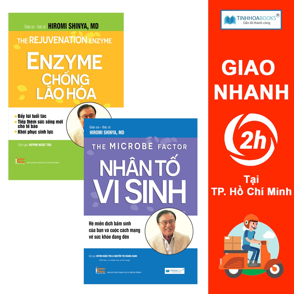 Sách - Combo Nhân tố vi sinh + Enzyme chống lão hóa