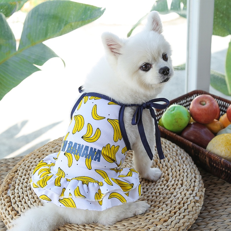 Đầm / Áo Ba Lỗ In Hình Quả Chuối / Dứa Thoáng Khí Thời Trang Mùa Hè Dành Cho