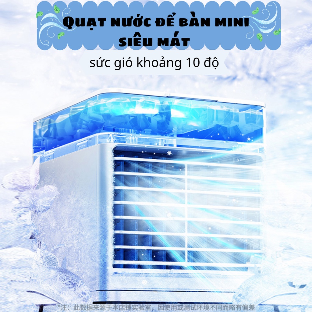 quạt điều hòa lọc không khí nhỏ gọn làm mát sâu có khay đựng nước và đá thông minh