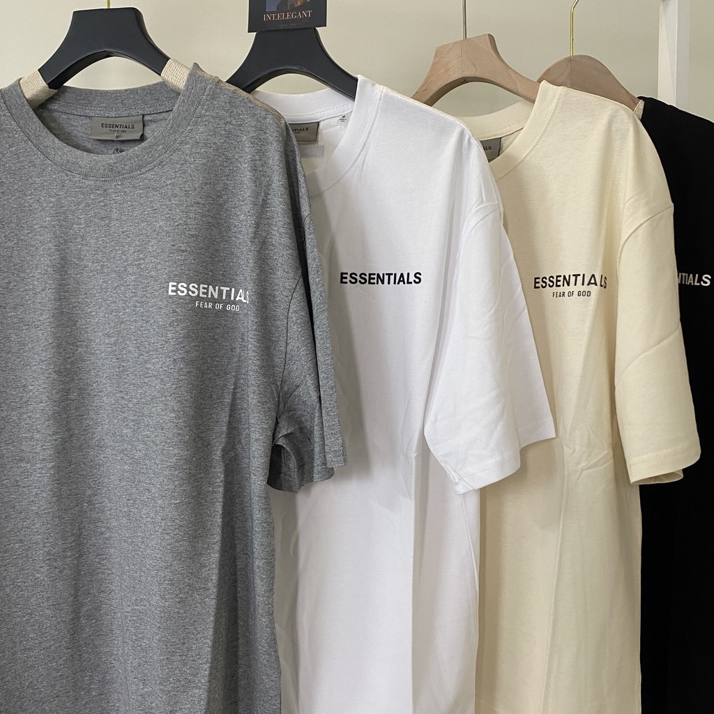 Áo thun Essentials FOG bản print basic cao cấp, Áo tee Essentials Fear Of God ss22 Full tag túi