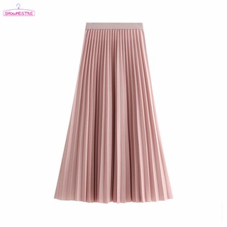Chân Váy Dài Xếp Ly Thời Trang Nữ