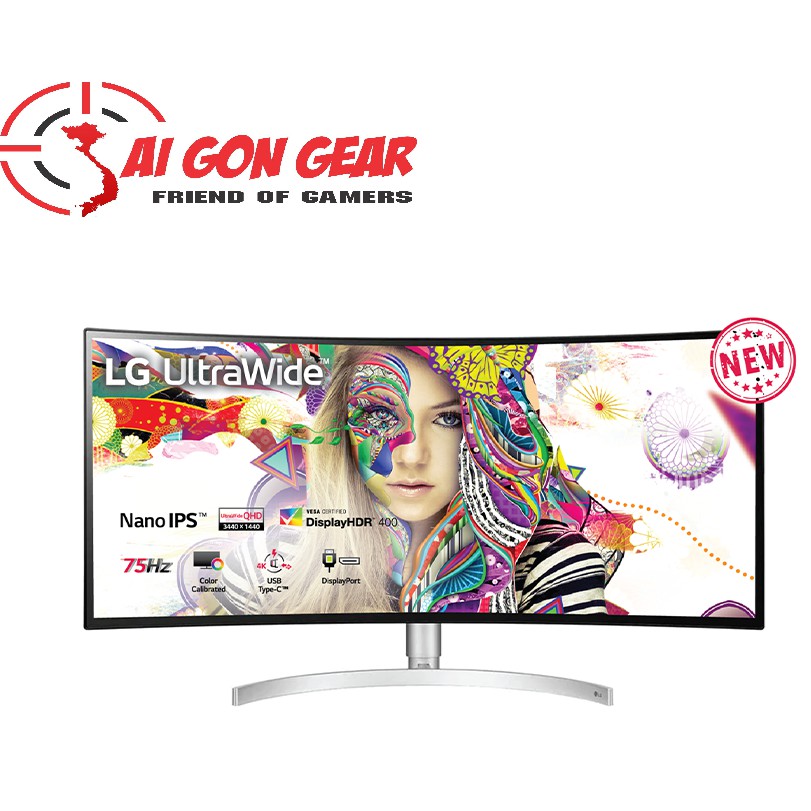 Màn hình LG 34WK95C-W (34 inch/2K/NanoIPS/75Hz/5ms/400 nits/HDMI+DP+USB-C/Cong)