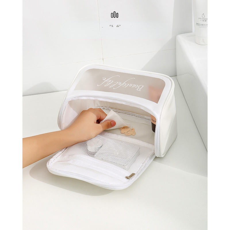 Túi Đựng Mỹ Phẩm Trong Suốt Chống Thấm Nước Cao Cấp Tiện Lợi Dễ Sử Dụng Khi Đi Du Lịch