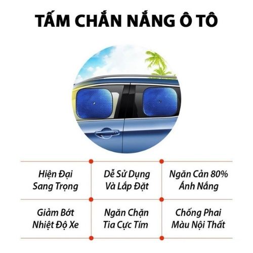 Tấm che nắng ô tô xe hơi,bộ tấm chắn nắng bên trong kính ô tô cách nhiệt chống tia UV