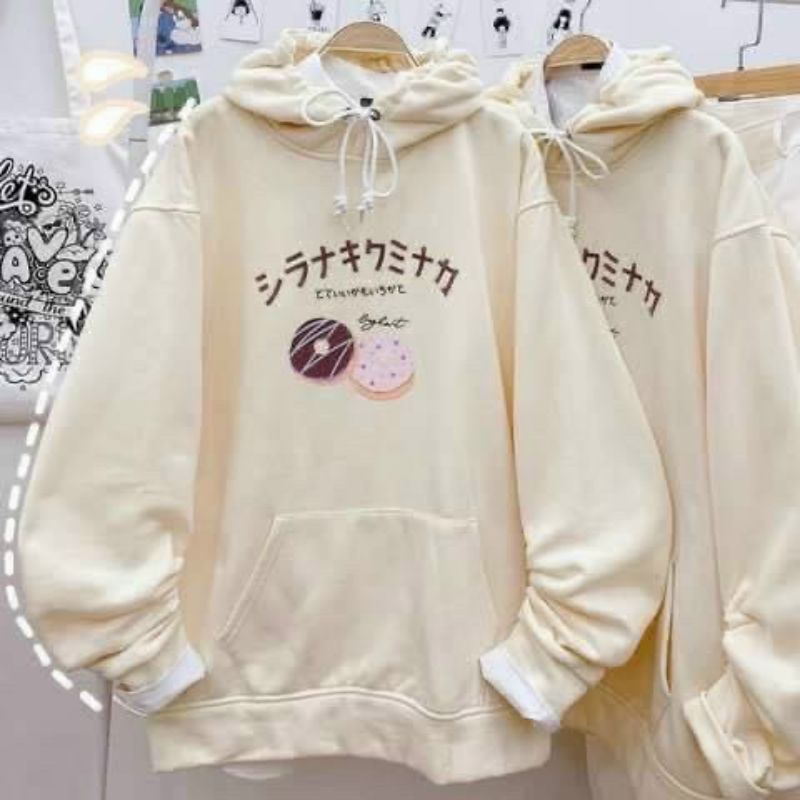 ÁO KHOÁC NỈ NAM NỮ FORM RỘNG Hoddie In Hình Bánh Donut Form Unisex Nam Nữ