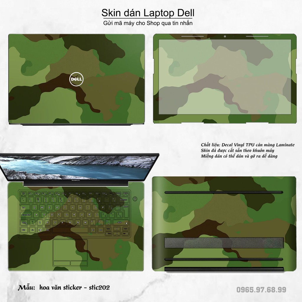 Skin dán Laptop Dell in hình Hoa văn sticker nhiều mẫu 33 (inbox mã máy cho Shop)