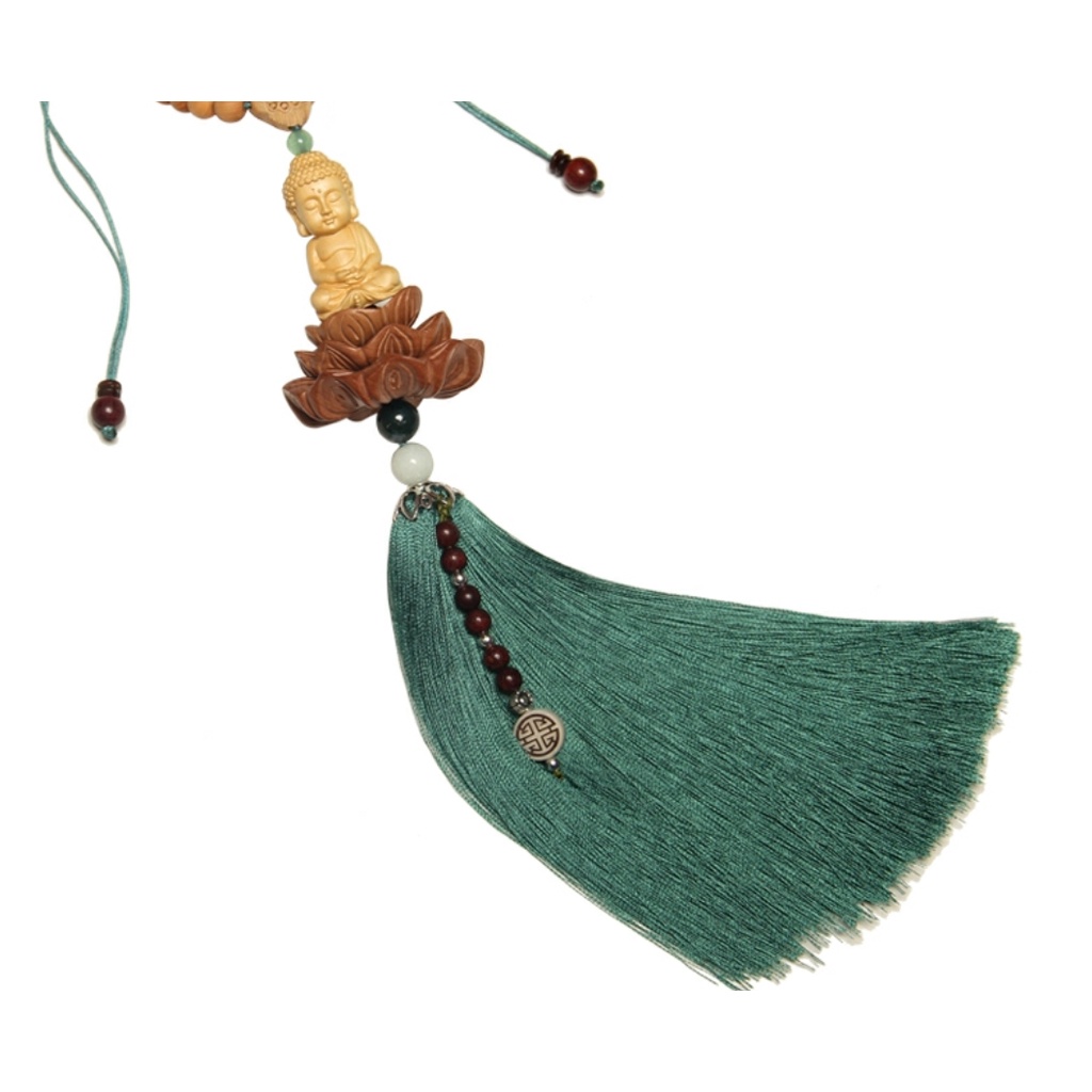 Dây Treo Xe Ô Tô Tượng Phật Bà Quan Âm Ngồi Đài Sen - Khánh Treo Xe Ô Tô Trang Trí Ô Tô, Xe Hơi