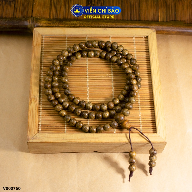 Vòng tay Trầm hương nam nữ 108 hạt 6mm 8mm thời trang phụ kiện trang sức Viễn Chí Bảo V000760
