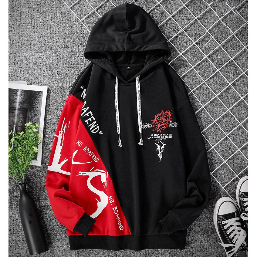 Áo Khoác Hoodies Nỉ Nam ROAFEND Mũ Trùm Đầu Phối Hai Màu Cá Tính Thời Trang Đường Phố Phong Cách AO TOP NAM 90000129