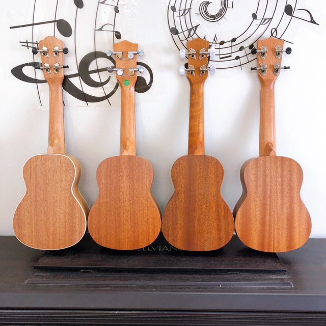 Đàn ukulele soprano gỗ mộc size 21 chất lượng