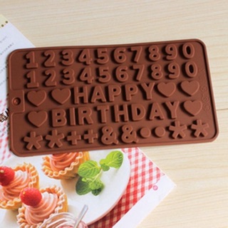 Khuôn silicon hình chữ HAPPY BIRTHDAY