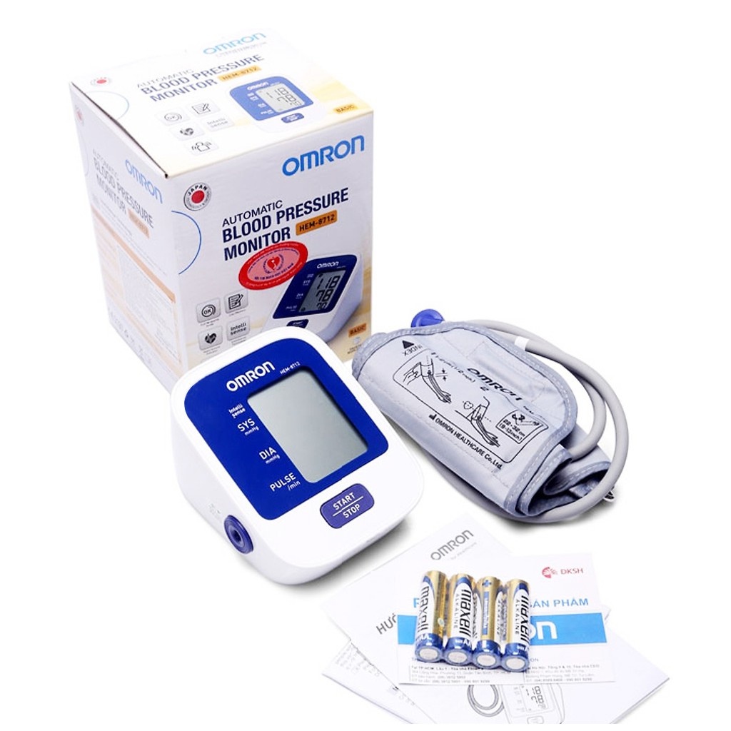 Máy đo huyết áp bắp tay Omron HEM - 8712 + Tặng Bộ Đổi Nguồn ( Bảo Hành 5 Năm Chính Hãng