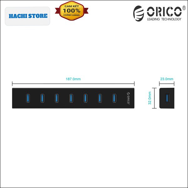 Bộ chia USB 3.0 7 cổng ORICO H7013-U3-AD – Hàng Phân Phối Chính Hãng