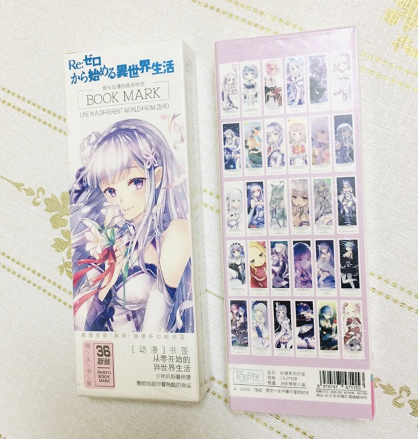 36 ảnh khác nhau bookmark anime ramrem, đánh dấu trang anime re:zero ramrem