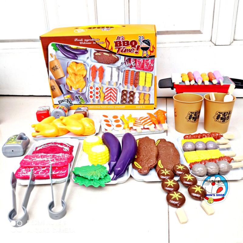 Đồ chơi tiệc nướng ngoài trời, bếp nướng BBQ 55 chi tiết