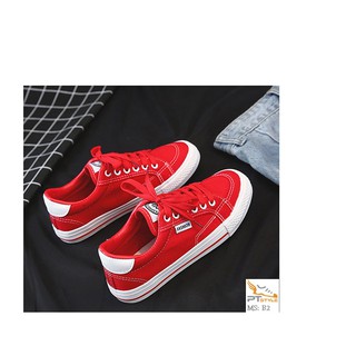 Giày Bata nữ 3 màu đen đỏ trắng - Mã B2
