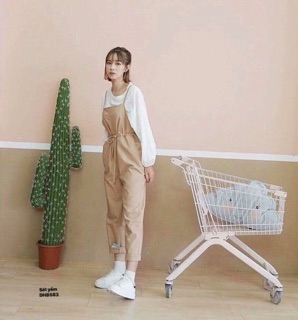 Sét yếm kaki chun eo (KA)